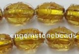 CLG882 2PCS 16 inches 12*18mm oval lampwork glass beads wholesale