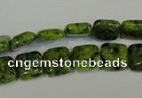 CLJ260 15.5 inches 10*10mm square dyed sesame jasper beads wholesale