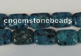 CLJ285 15.5 inches 10*14mm rectangle dyed sesame jasper beads wholesale
