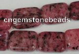 CLJ292 15.5 inches 15*20mm rectangle dyed sesame jasper beads wholesale