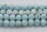 CLR15 15.5 inches 6mm round grade A natural larimar gemstone beads
