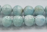CLR20 15.5 inches 12mm round grade AA natural larimar gemstone beads