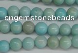 CLR350 15.5 inches 4mm round dyed larimar gemstone beads