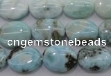 CLR41 15.5 inches 12*16mm oval natural larimar gemstone beads