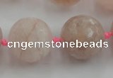 CLS111 15.5 inches 25mm faceted round large pink quartz beads