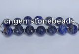 CLS304 7.5 inches 25mm faceted round large sodalite gemstone beads