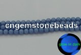 CLU102 15.5 inches 8mm round blue luminous stone beads