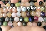 CME255 15.5 inches 10*11mm - 11*12mm pumpkin mixed gemstone beads