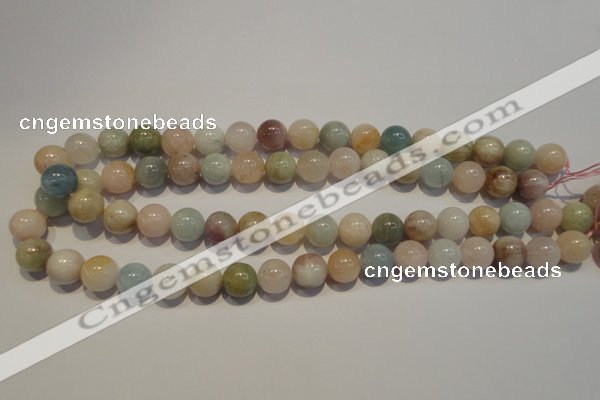 CMG05 15.5 inches 12mm round AB grade natural morganite beads