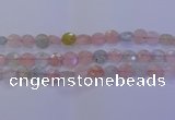 CMG253 15.5 inches 10mm faceted coin morganite beads
