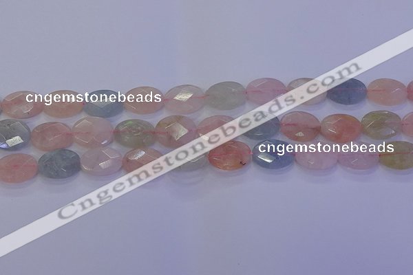 CMG265 15.5 inches 8*12mm faceted oval morganite beads