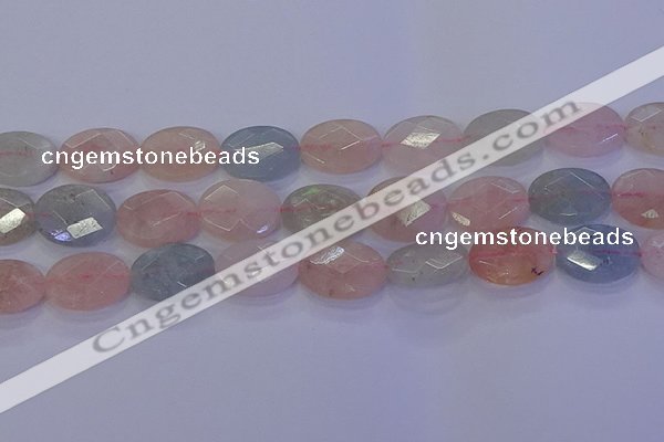 CMG268 15.5 inches 13*18mm faceted oval morganite beads