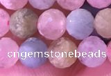 CMG397 15.5 inches 5mm faceted round morganite beads wholesale