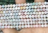 CMG401 15.5 inches 4mm round morganite beads wholesale