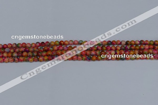 CMJ470 15.5 inches 4mm round rainbow jade beads wholesale