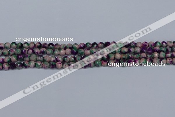 CMJ597 15.5 inches 6mm round rainbow jade beads wholesale