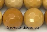 CMK367 15 inches 10mm faceted round yellow mookaite beads