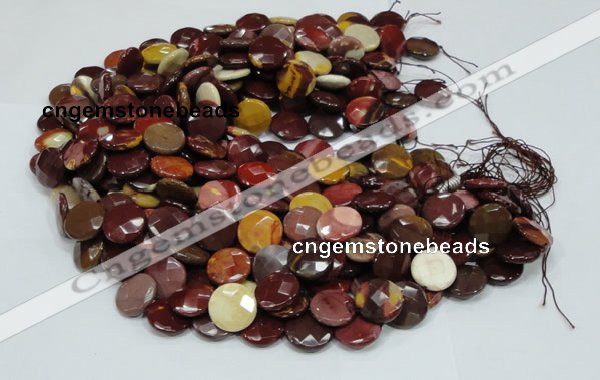CMK53 15.5 inches 14mm faceted coin mookaite beads wholesale