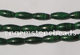 CMN211 15.5 inches 5*12mm rice natural malachite beads wholesale