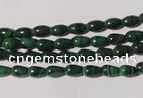 CMN215 15.5 inches 4*6mm teardrop natural malachite beads wholesale