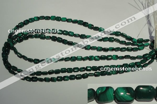 CMN300 15.5 inches 6*8mm rectangle natural malachite beads wholesale