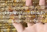 CMQ562 15.5 inches 10mm faceted round citrine gemstone beads