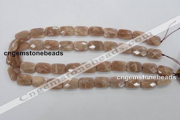 CMS104 15.5 inches 13*18mm faceted rectangle moonstone gemstone beads