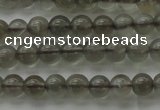CMS1070 15.5 inches 4mm round grey moonstone beads wholesale