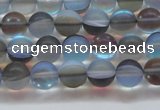 CMS1566 15.5 inches 6mm round matte synthetic moonstone beads