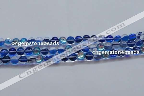 CMS1583 15.5 inches 10mm round synthetic moonstone beads wholesale
