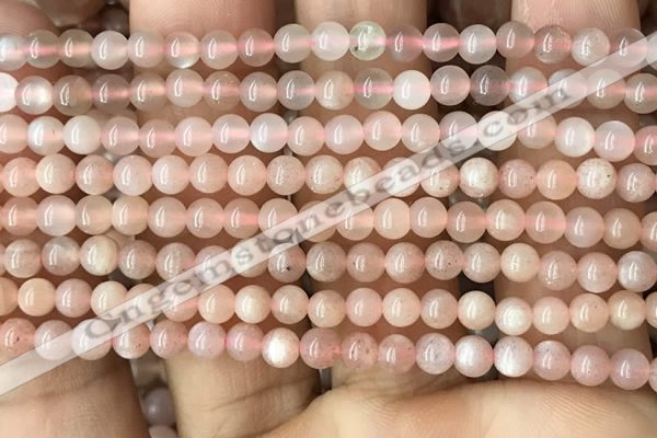 CMS1670 15.5 inches 4mm round moonstone beads wholesale