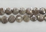 CMS1794 15.5 inches 20mm faceted coin AB-color moonstone beads