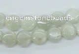 CMS209 15.5 inches 10mm flat round moonstone gemstone beads wholesale