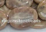 CMS21 15.5 inches 30*40mm oval moonstone gemstone beads wholesale