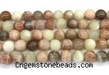 CMS2268 15 inches 10mm round rainbow moonstone beads wholesale