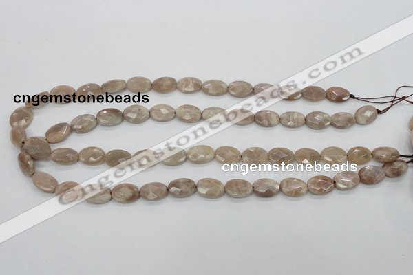 CMS34 15.5 inches 10*14mm faceted oval moonstone gemstone beads