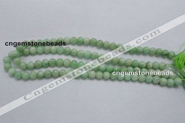 CMS403 15.5 inches 8mm round green moonstone beads wholesale