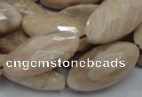 CMS51 15.5 inches 15*30mm faceted marquise moonstone gemstone beads