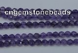 CNA250 15.5 inches 4mm faceted round natural amethyst beads