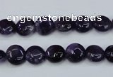CNA267 15.5 inches 10mm flat round natural amethyst beads wholesale