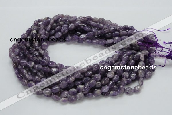 CNA31 15.5 inches 8*10mm oval grade AB natural amethyst beads