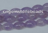 CNA411 15.5 inches 8*12mm rice natural lavender amethyst beads