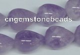 CNA419 15.5 inches 15*20mm teardrop natural lavender amethyst beads