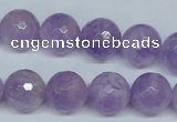 CNA425 15.5 inches 14mm faceted round natural lavender amethyst beads