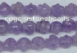 CNA433 15.5 inches 12*12mm skull shape natural lavender amethyst beads