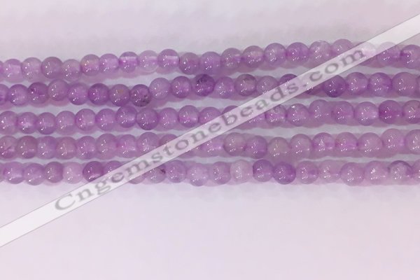 CNA950 15.5 inches 4mm round natural lavender amethyst beads