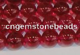 CNC412 15.5 inches 8mm round dyed natural white crystal beads