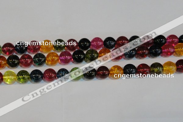 CNC455 15.5 inches 14mm round dyed natural white crystal beads