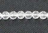 CNC52 15.5 inches 8mm faceted round grade A natural white crystal beads