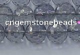 CNC641 15.5 inches 10mm faceted round plated natural white crystal beads